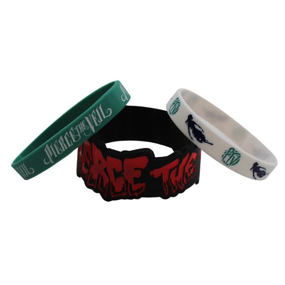 Pierce The Veil Silicone Wristband Bracelets #PTV3 - Picture 1 of 2